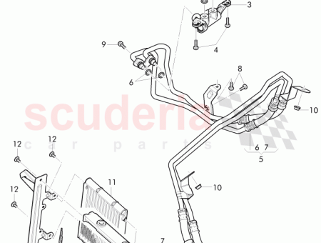 Photo of oil pipe for front axle differential D 07…