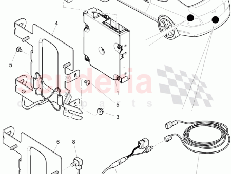 Photo of bracket Control unit for reversing camera system F…