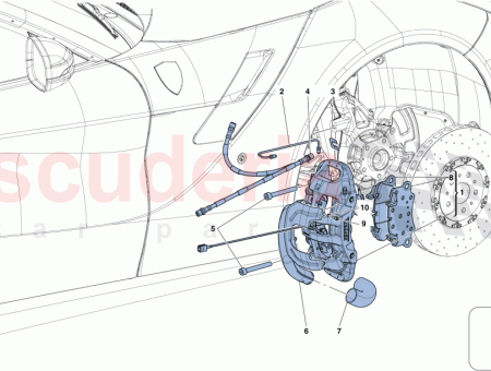 Photo of LH FRONT CALIPER WITH PADS…
