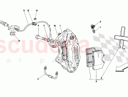 Photo of Pipe from hose to LH rear caliper…