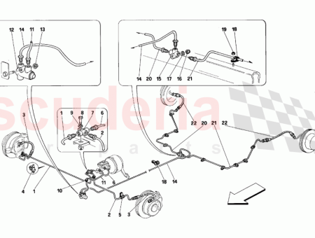 Photo of Pipe from pump to rear circuit braking regulator…