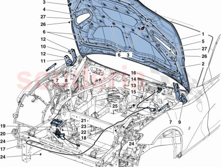 Photo of MOUNTING BRACKET FOR ENGINE COMPARTMENT LID HANDLE…