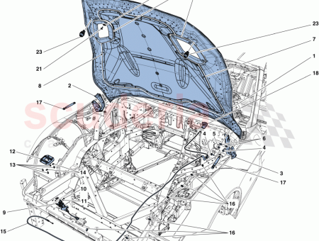 Photo of ENGINE COMPARTMENT LID HANDLE…
