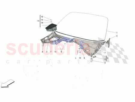 Photo of COMPL LH UNDERWINDSCREEN TRAY…