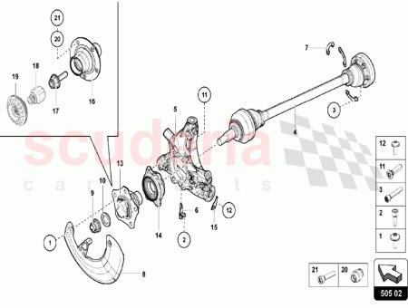 Photo of REAR RIGHT HUB CARRIER FROM VIN GLA04210 CONTACT…