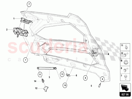 Photo of Bonnet Lock lower Part with Wiring Harness Carbon…