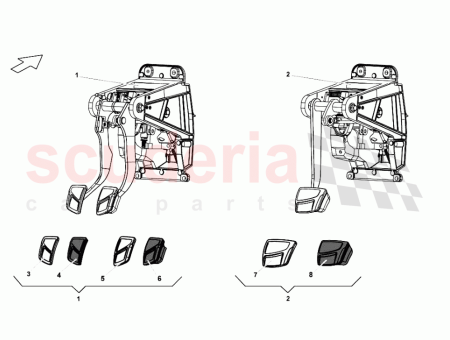 Photo of PEDALBOX ASSEMBLY MANUAL GEARBOX CARBOCERAMIC BRAKE…