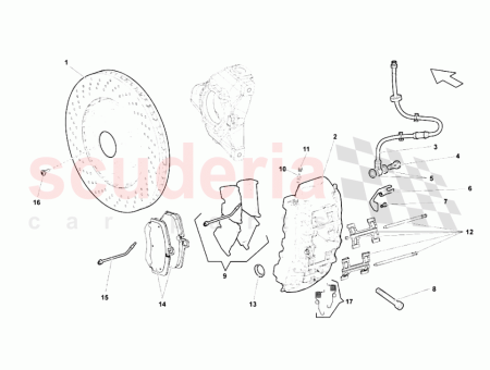 Photo of RH FRONT BRAKE CALIPER CARBOCERAMIC BRAKE GREY FRONT…
