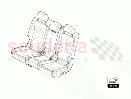 Photo of BENCH SEAT WITH BACKREST AND HEADREST…