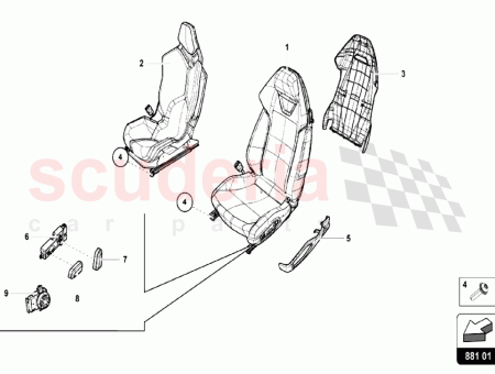 Photo of RIGHT SEAT RIGHT MANUAL SEAT ALCANTARA UPHOLSTERY SUPPLY…
