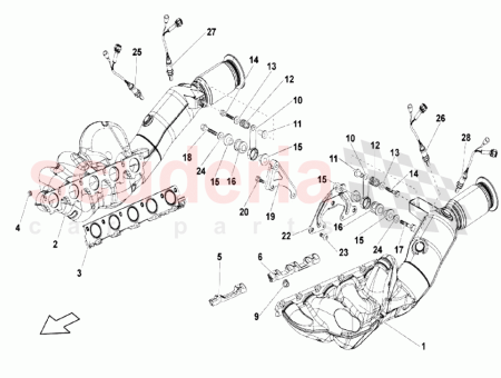 Photo of Exhaust Manifold With Catalytic Converter right…