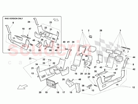 Photo of RIGHT SEAT BOX LOWER LID LEATHER INTERIOR SUPPLY…
