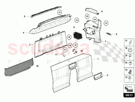 Photo of UPPER RIGHT A PILLAR COVERING LEATHER INTERIOR SUPPLY…