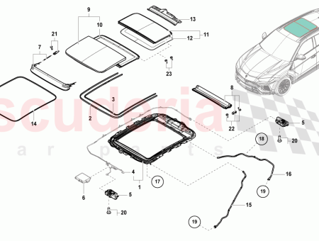 Photo of GLASS SLIDING ROOF PANEL…