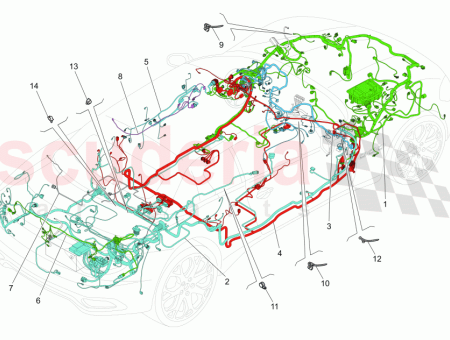 Photo of BOOT COMPARTMENT WIRING HARNESS Sport EU CN ME…