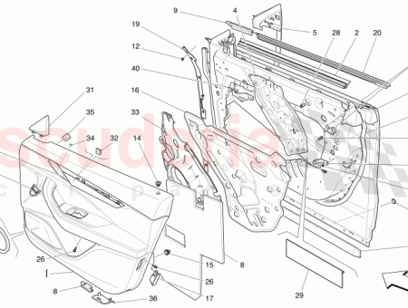 Photo of LH FRONT DOOR GLASS SCRAPER GASKET…