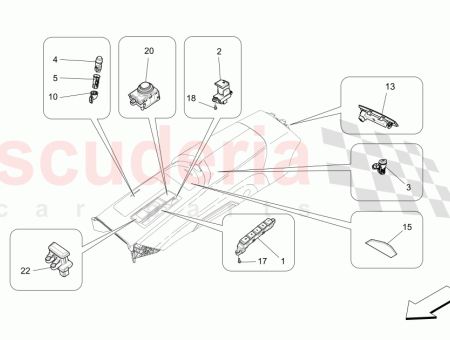 Photo of REAR CONSOLE CONTROL TRIM PLATE NERO BLACK PIANO…