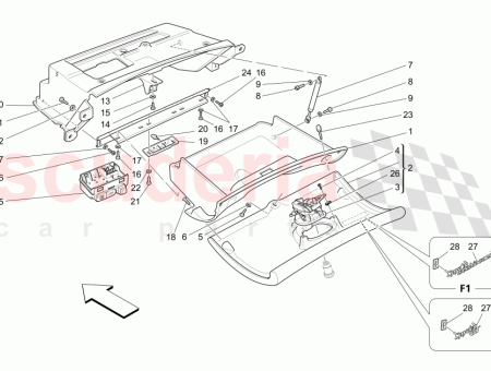 Photo of COMPLETE GLOVE BOX SHUTTER GRIGIO MEDIO MEDIUM GREY…