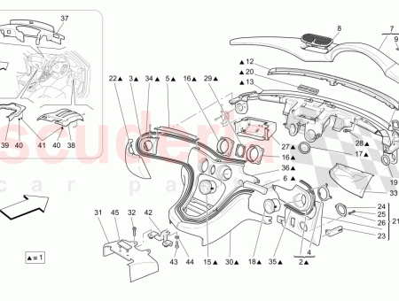 Photo of DASHBOARD ASSEMBLY BLU TROFEO TROFEO BLUE 094081486 CUOIO…