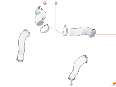 Photo of HOSE WATER CHARGE AIR COOLER THROTTLE BODY RH…