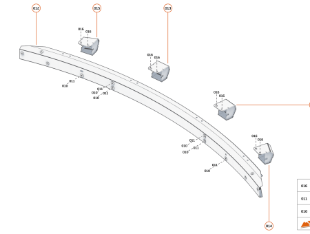Photo of BRKT CATCHER PEND RR BMPR LH FED…