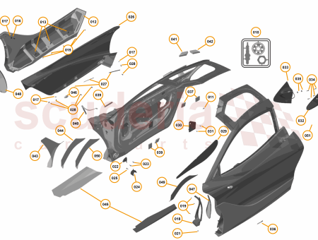 Photo of SUPPORT LOWER DOOR BODY MOUNTED RH…