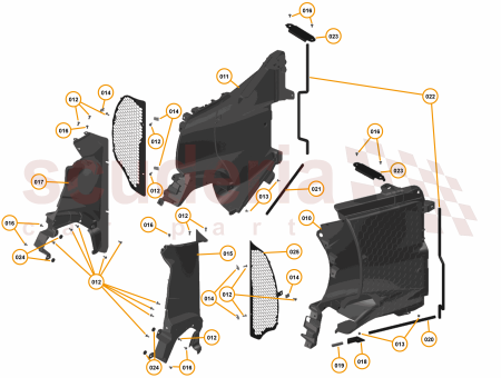 Photo of DUCT SIDE OUTER LOWER FOAM FRONT RADIATOR DUCT…