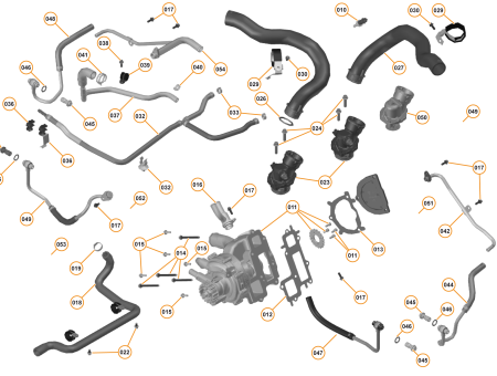 Photo of PIPE HOSE TURBOCHARGER WATER FEED INC CLIPS RH…