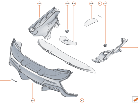 Photo of BUMPER REAR CENTRE 675LT PDC TRACK CARBON…