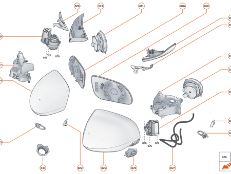 Photo of MIRROR GLASS ASSEMBLY CONVEX RH…