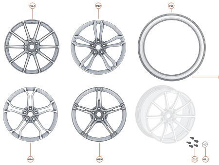 Photo of WHEEL FORGED SUPER LIGHTWEIGHT 19X8 5 FRONT…
