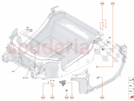 Photo of LUGGAGE SHELF LEATHER REAR…
