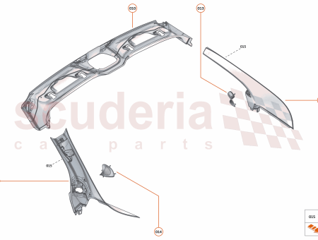 Photo of ASSY A PILLAR FINISHER LH HL NON US…