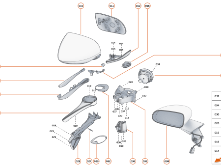 Photo of DOOR MIRROR COMPLETE UNPAINTED CHINA ONLY RH…