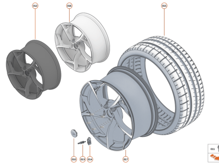 Photo of WHEEL 5SPOKE FR RH 19X9 0J…