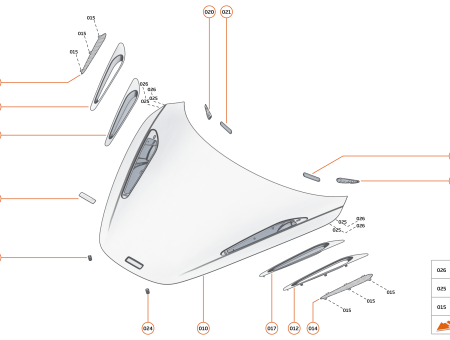 Photo of BADGE MCLAREN FRONT GREY…