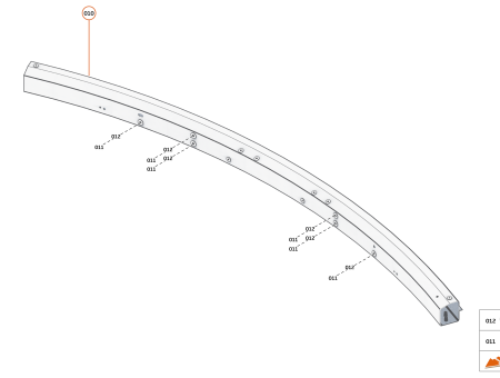 Photo of BUMPER BEAM REAR ASSY BMPR BEAM ENERGY SYSTEM…