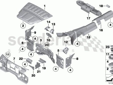 Photo of Sound insulation spring strut left 51 48…