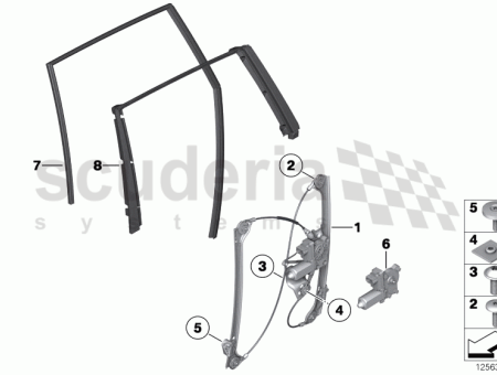 Photo of Window guide right rear door 51 35…