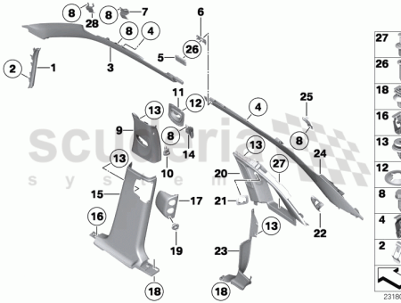 Photo of Trim C pillar rear right 51 47…