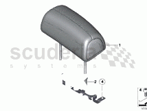 Photo of Headrest leather rear left 52 20…