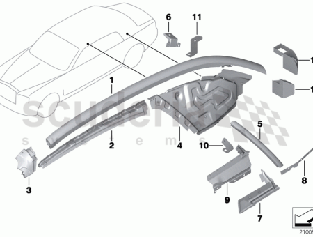 Photo of LEFT INTERIOR ROOF FRAME 41 00…