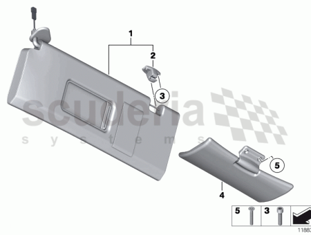 Photo of Sun visor right 51 16…