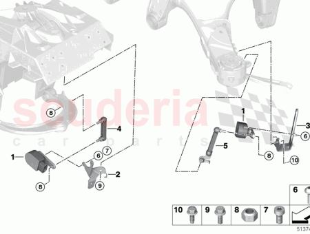 Photo of Holder f ride height sensor front right…
