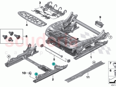 Photo of Seat rail left…