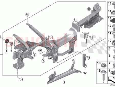 Photo of Sheet metal housing glove box inner 51 45…