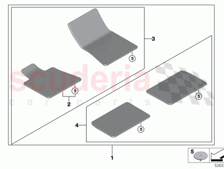Photo of Lambskin floor mat driver s side…