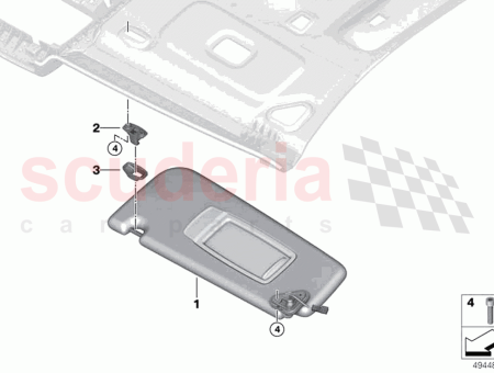 Photo of Left sun visor…