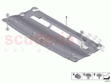 Photo of Engine compartment shielding front…
