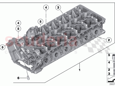 Photo of Cylinder head with valve gear…